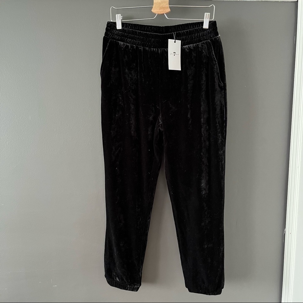 Elegant Black Velvet Women's Pants